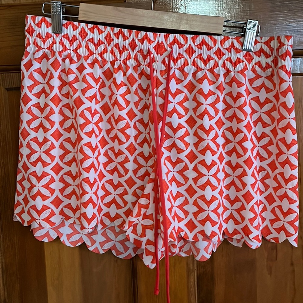 Gillian & O'Malley Orange and White Sleep Shorts Size L